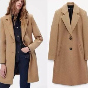 Zara Basic Camel Coat